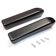 Arm Rest for Electric Mobility Scooters,10" Polyurethane Armrest Pad,W/Hardware,3-1/2" & 5-1/2" Hole Spacing,for Go-Go, Jazzy, Pride Electric Scooter,ARM153519,1Pr Black.