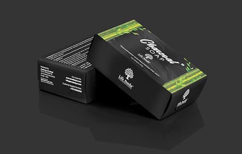 Life Aveda Charcoal Soap | Activated Charcoal & Aloe Vera for Deep Cleansing & Oil Control | Helps Prevent Premature Aging & Promotes Glowing Skin - 100g