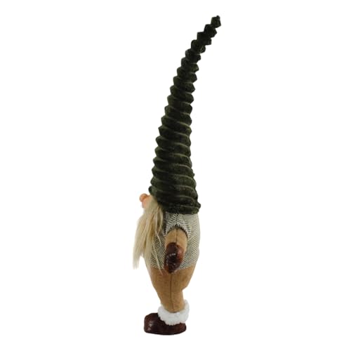 Figurine de nain debout en polyester pour décoration de bureau et Noël