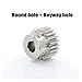 1Pc 304 Stainless Steel Spur Gear 1.5 Module 12T-25Teeth .5M Positive Motor Boss Straight Tooth Industrial Drive(25 Teeth)