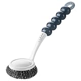 Apparence élégante : la brosse présente un design simple et élégant qui s’intégrera parfaitement à votre décoration intérieure. brosse à vaisselle avec manche