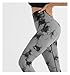 Women's Tie-Dye High-Waist Yoga Sports Leggings Quick-Drying Seamless Fitness Pants Hip Lift Elastic No Embarrassment Lines(CX-CK66-1,Medium)