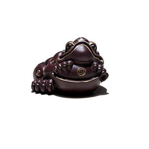 Statue argent grenouille à trois pattes Feng Shui crapaud de fortune voiture