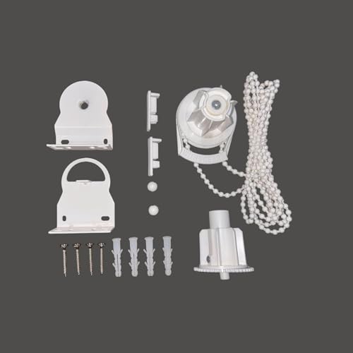 Image of Roller Blinds Brackets Accessories Kit | 6 Gear Roller Mechanism for 38 MM Roller Poles Mechanism with 2 End Caps and 2 Chain Stopper for 38mm Blinds