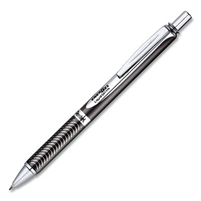 Image of Pentel Retractable Gel Pens, Metal Tip, .7mm, Black Ink (PENBL407AA)