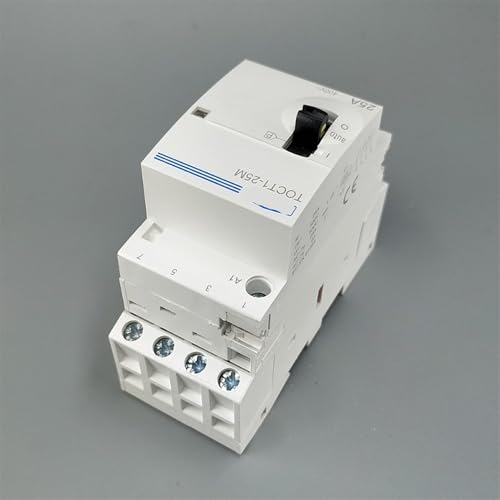Contacteur modulaire 4P 25A TOCT1 pour rail DIN avec commande manuelle 4NO - 5