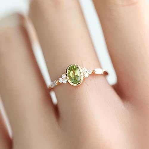 Golden Plated Copper with Vintage Oval Cubic Zirconia Statement Ring Personalized Accessory Ideal for Women’s Daily Casual Wear Party Holiday Anniversary Love Jewelry Gift