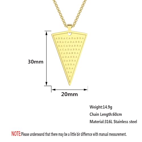 Collier Abraxas pendentif homme solide qui ne noircit pas amulette géométrique - 4