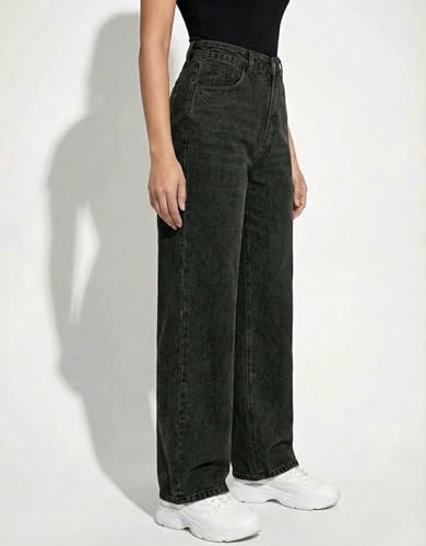 Image of ODDMONEKY Baggy Jeans for Women || Relaxed Fit Wide Leg High Rise Jeans for Women (Wjeans-8)