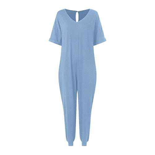 Combinaison légère demi-manches style décontracté chic pour l'été