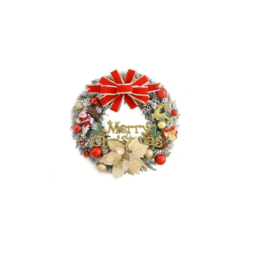 Couronne de Noël 50 cm pour porte et décoration extérieure de fête