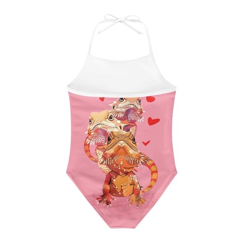 Girls Swimsuits One-Piece Swimwear Cute Bathing Suit with Adjustable Strap2