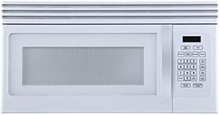 BLACK+DECKER Range Microwave with Top Mount Air Recirculation Vent, 1.6-Cu. Ft. 1000-Watt, Incandescent Lighting, Safety Lock, White