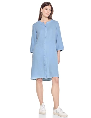 Cecil Damen B143964 Musselin Kleid, Soft Light Blue, XL