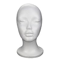 Female Foam Mannequin Head Stand, Styrofoams Wig Stand, Mannequin Head Foam Display For Cosmetic, Wigs, Glasses, Hats, Hairpieces, Headphones, Jewelry, Heads Model Holder For Home, Salon, Shop