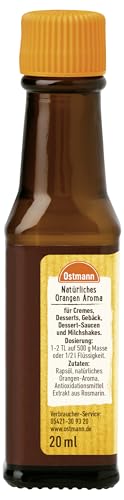 Ostmann Gewürze - natürliches Orangenaroma | Zum Verfeinern von Gebäcken und Süßspeisen, für intensives Zitrusaroma | 100 % natürliche Zutaten | 20 ml im Fläschen