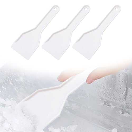 3 Pcs de Congelador Rascador de Hielo, Descongelador de Plástico Pala de Hielo Nevera, Pala de Plástico para Hielo
