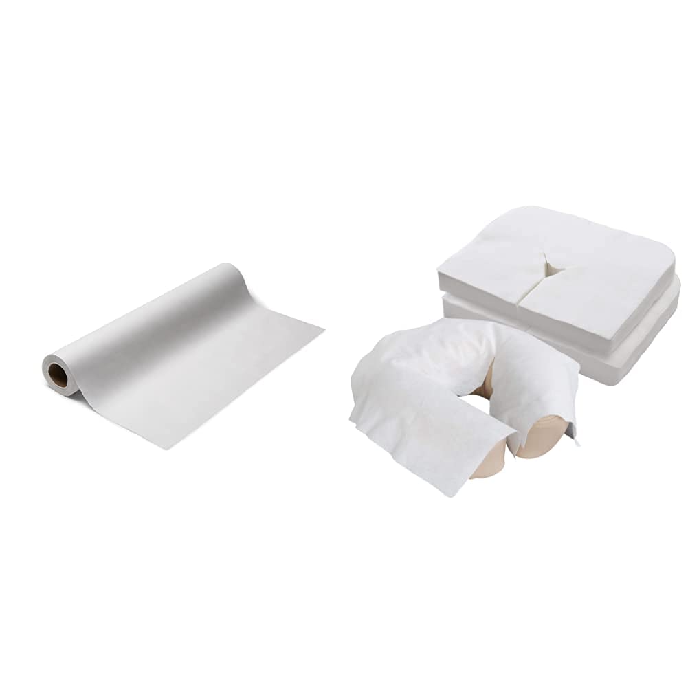 Medline - NON23325 Medical Exam Table Paper, Crepe Table Paper, 21 inches x 125 feet, Case of 12 Rolls & EARTHLITE Disposable Face Cradle Covers, 100 Count : Industrial & Scientific