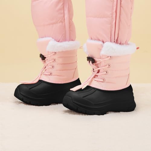 BMCiTYBM Kids Snow Boots Boys Girls Toddler Winter Waterproof Shoes Cold Weather Outdoor Lightweight (Toddler/Little Kids/Big Kids)2