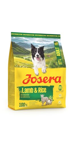 JOSERA Adult Lamm & Reis (1 x 900 g) | Premium Trockenfutter für ausgewachsene Hunde | Monoprotein - 100% Lamm | proteinarm & fettreduziert - besonders gut verträglich | glutenfrei | 1er Pack