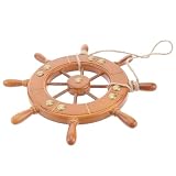 Volante náutico: puede colocar la decoración del del timón del barco en cualquier lugar, como la habitación, el comedor, etc., decoración de la habitación con temática del océano
