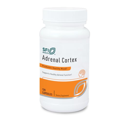 Klaire Labs SFI Health Adrenal Cortex - Targeted Adrenal Support Supplements for Cortisol Health - Purified, BSE-Free Lyophilized Extract from Pasture-Fed Bovine (120 Capsules)