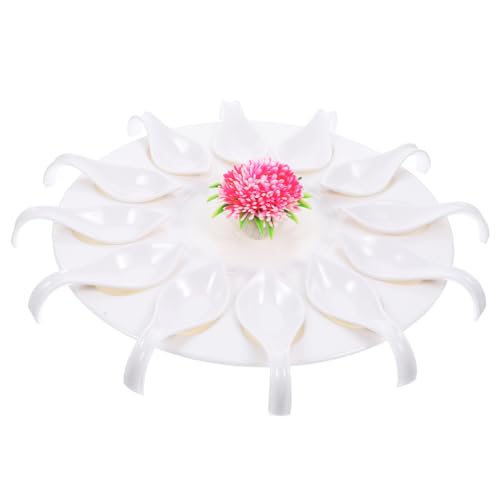 OSALADI Snail Plate Deviled Egg Holder Meatball Serving Dish Seafood Serving Platter Escargot Dish Deviled Egg Containers Appetizer Serving Plates Snail Dish Dog Kitchen Dishes Plastic