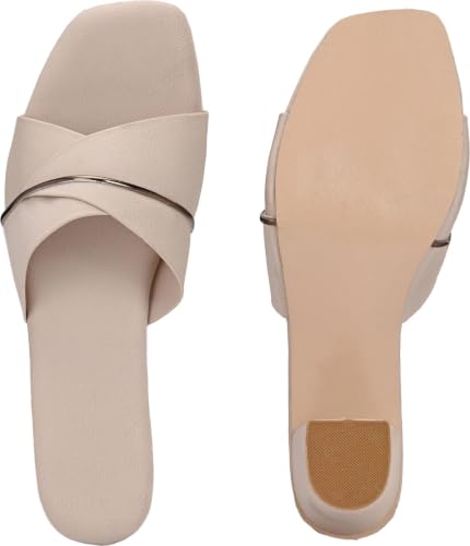 Image of Nowry Women's Chunky Block Heels | Women Comfortable Heel Fashion Sandals for Everyday, Party, Office, Wear