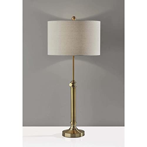 Adesso SL1165-21 Transitional Table Lamp From Barton Collection In Brass-Antique Finish thumb #1