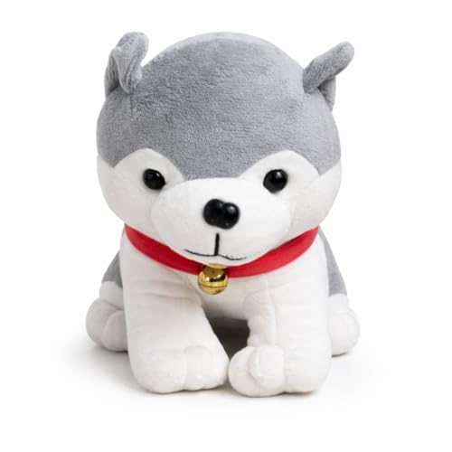 Image of Cute Huskey Dog Soft Toy 25 CM Grey