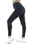 M17 Womens Ladies Leggings Leopard Print Seamless Stretchy Ruched Booty Sportswear Gym Workout Running Yoga Pants (XL,Black)