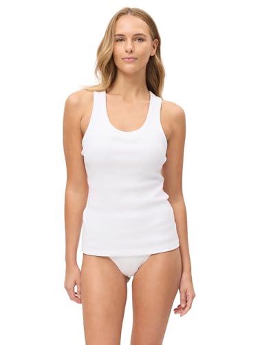 Papinelle Women’s Shelf Bra Milla Cotton Tank Top - Soft, Stretchy Rib-Knit Loungewear & Sleepwear