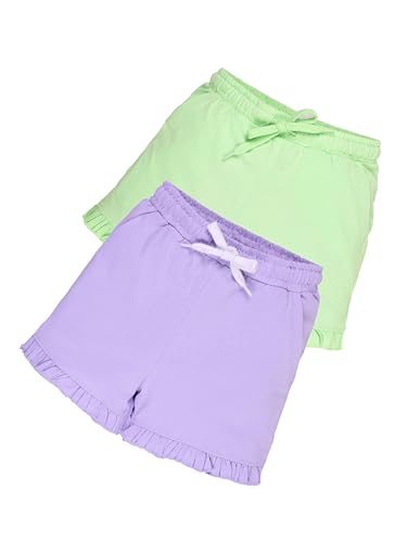 Image of KiddoPanti Girls 100% Cotton Bottom Hem Frill Hot Shorts