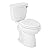 Signature Hardware 462379 Bradenton 1.28 GPF Two Piece Elongated Toilet with 12" Rough-In and Left Hand Lever - White