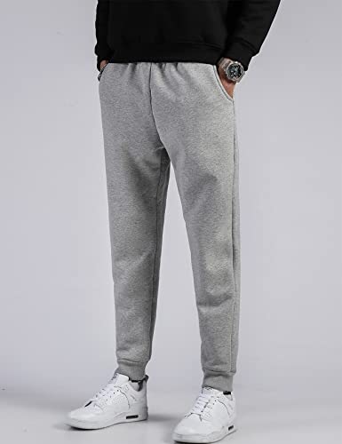 Flygo Men's Fleece Lined Sherpa Sweatpants Winter Warm Pants Jogger Lounge Athletic Pant with Pockets