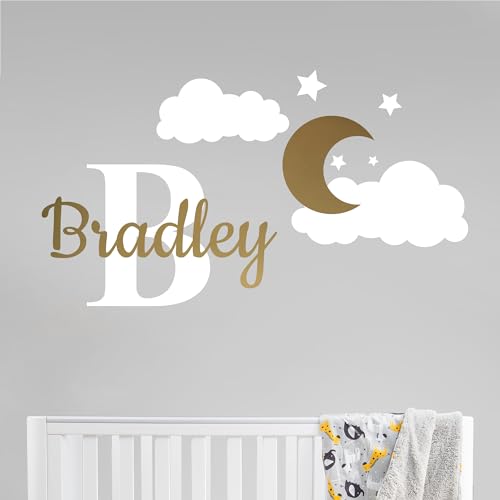 Vinilo decorativo personalizado EGD nombre de luna y estrellas miniatura 6