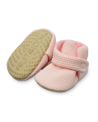 Image of Fruit of the Loom Cozy Thermal Wrap Booties with Non-slip Grips for Baby Girls, Boys, Unisex -