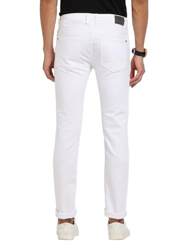 Jean homme Turtle extensible blanc coupe ajustée confortable