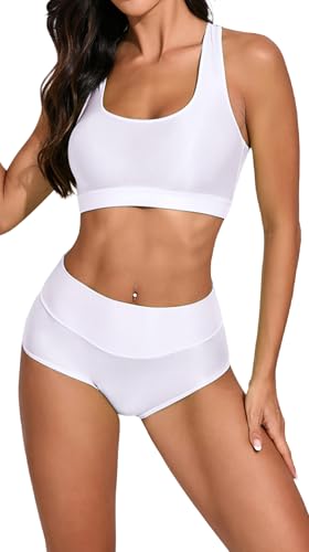 Ausing Femmes Set de Sport Pilates Ensembles de Fitness Portables Survêtement Yoga Sexy pour Femme Ensemble Pilate Avancés Tenue Deux 2 Pièces Court...