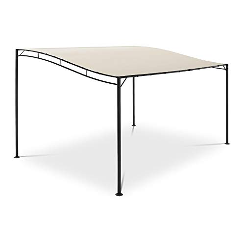 Uniprodo Uni_Gazebo_3X4B Anbaupavillon 3 x 4 m beige 2,50 m hoch...
