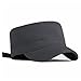 Military Hat for Men Army Hats Unique Design Cadet Cap Adjustable (Cotton, Sport-Black)