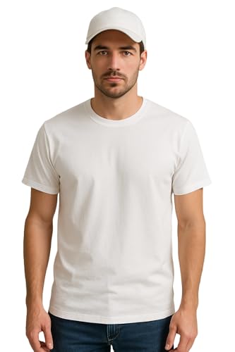 London Hills Men T-Shirt || Tshirt for Men || Plain T Shirt (Pack of 1) White