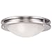 Livex Lighting 7057-91 Brushed Nickel Flush Mount with White Alabaster Glass