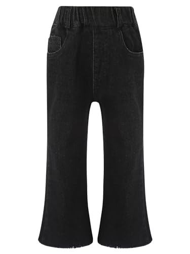 iiniim Toddler Girls Bell Bottom Jeans Denim Pants High Waist Wide Leg Flare Casual Trousers