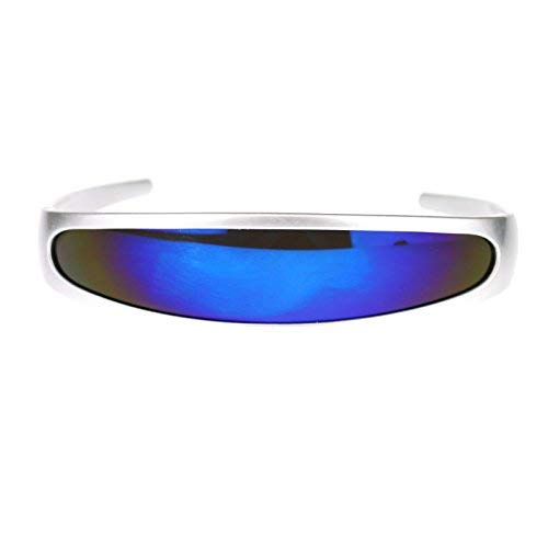 Image of SA106 Mirror Lens Monolens Cyclops Robotic Futuristic Sunglasses