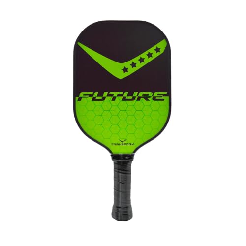 Image of Transform Future Pickleball Paddle, T300 Carbon Fibre Frosted Face with Polypropylene Core, 14 mm Thickness, Cold Pressed, Available in Orange and Green