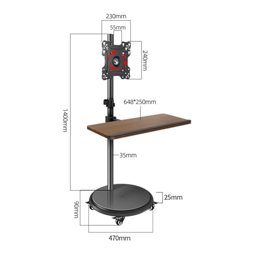 Soporte de TV de Piso con Ruedas para TVs 24 a 42 Pulgadas miniatura 2