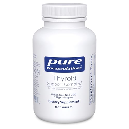 pure encapsulations thyroid support complex - supports thyroid health - antioxidant infusion - with ashwagandha amp iodine - non-gmo amp vegetarian - 120 capsules