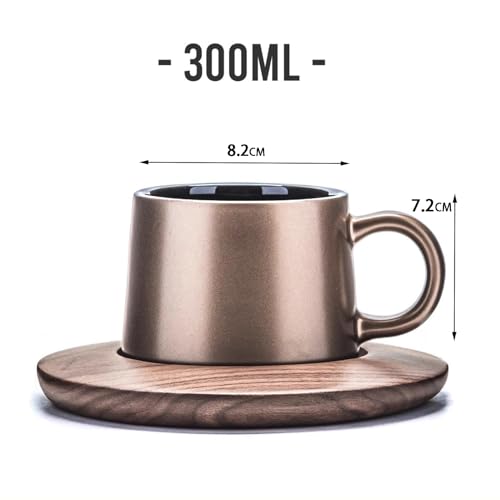 Ensemble de tasses à café de luxe : le cadeau idéal en céramique dorée