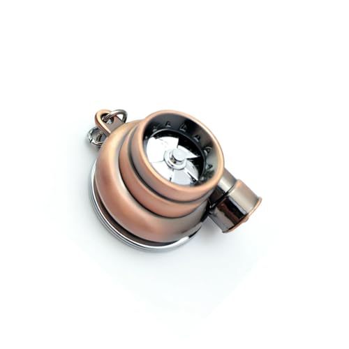 LIXSAZSE LLavero de turbina, llavero único interesante, bolsas colgantes, iluminación LED de Metal, llaveros DIY, decoración colgante, adorno